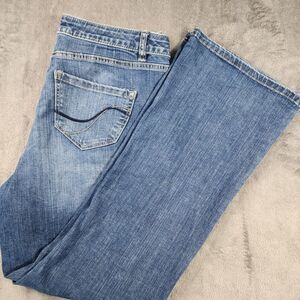 Lane Bryant Jeans Women's 14 or 16 Blue Dark Wash Boot Cut Jeans Genius Fit Dark